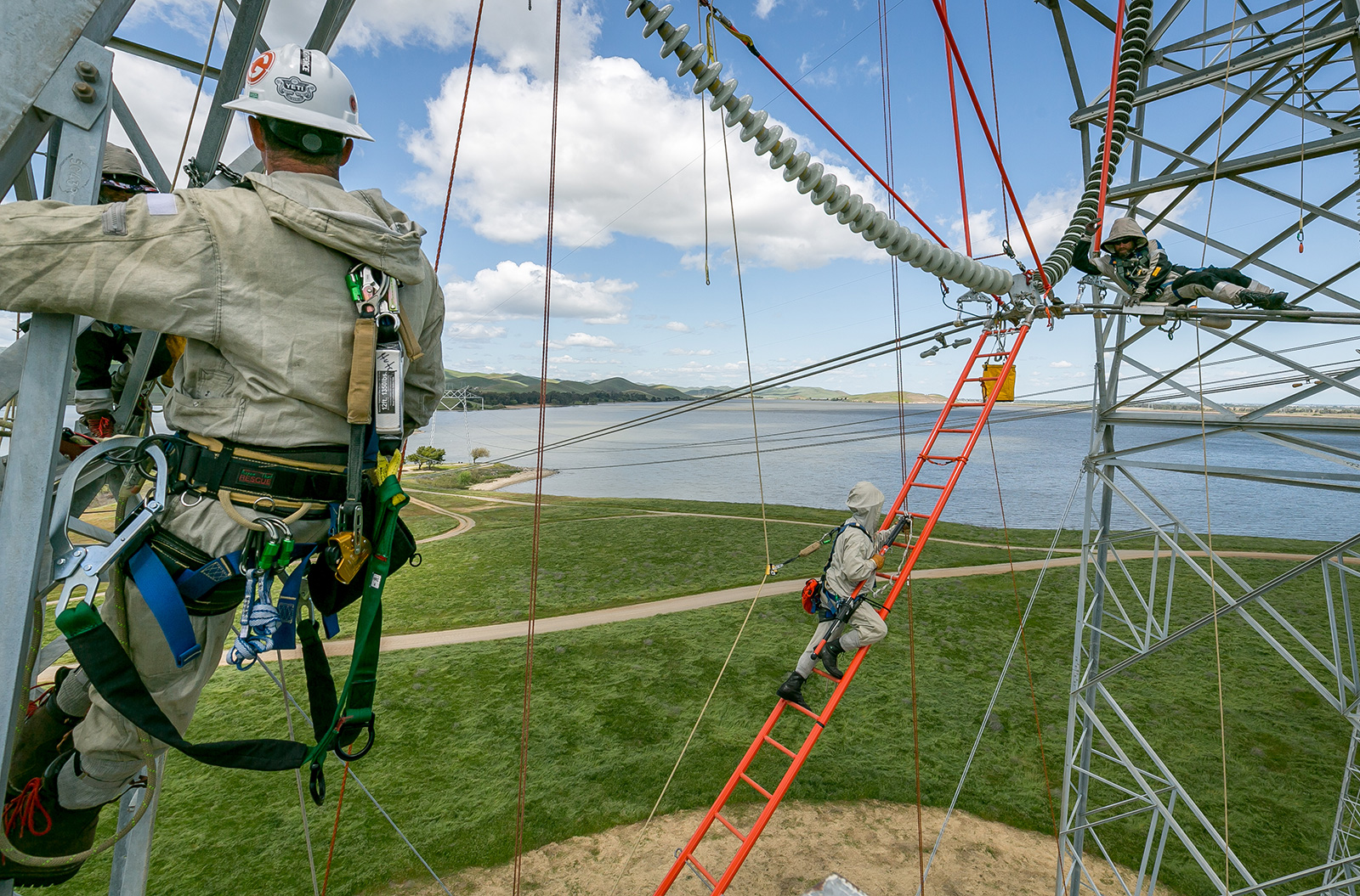 Transmission tower work