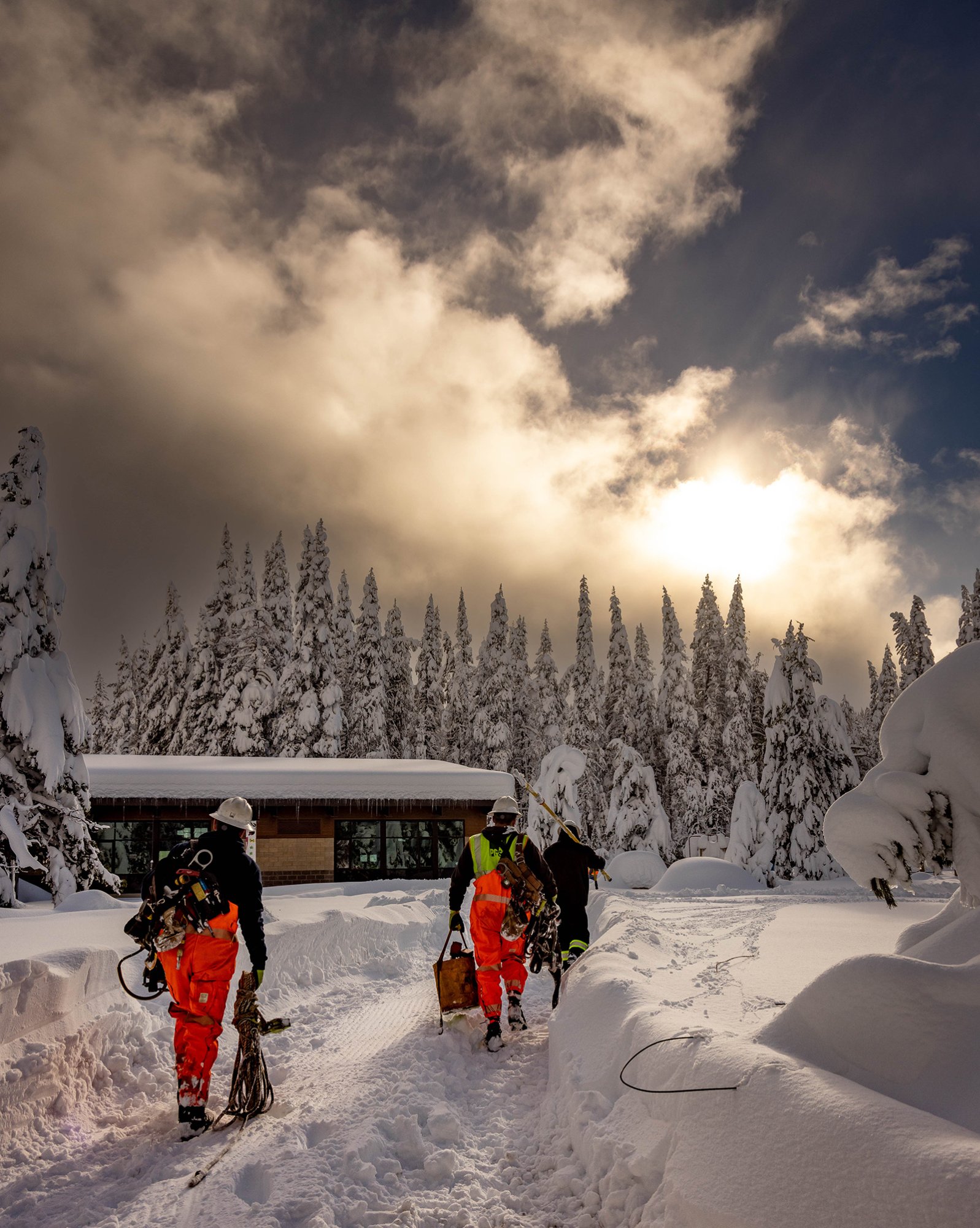 Snow restoration crew