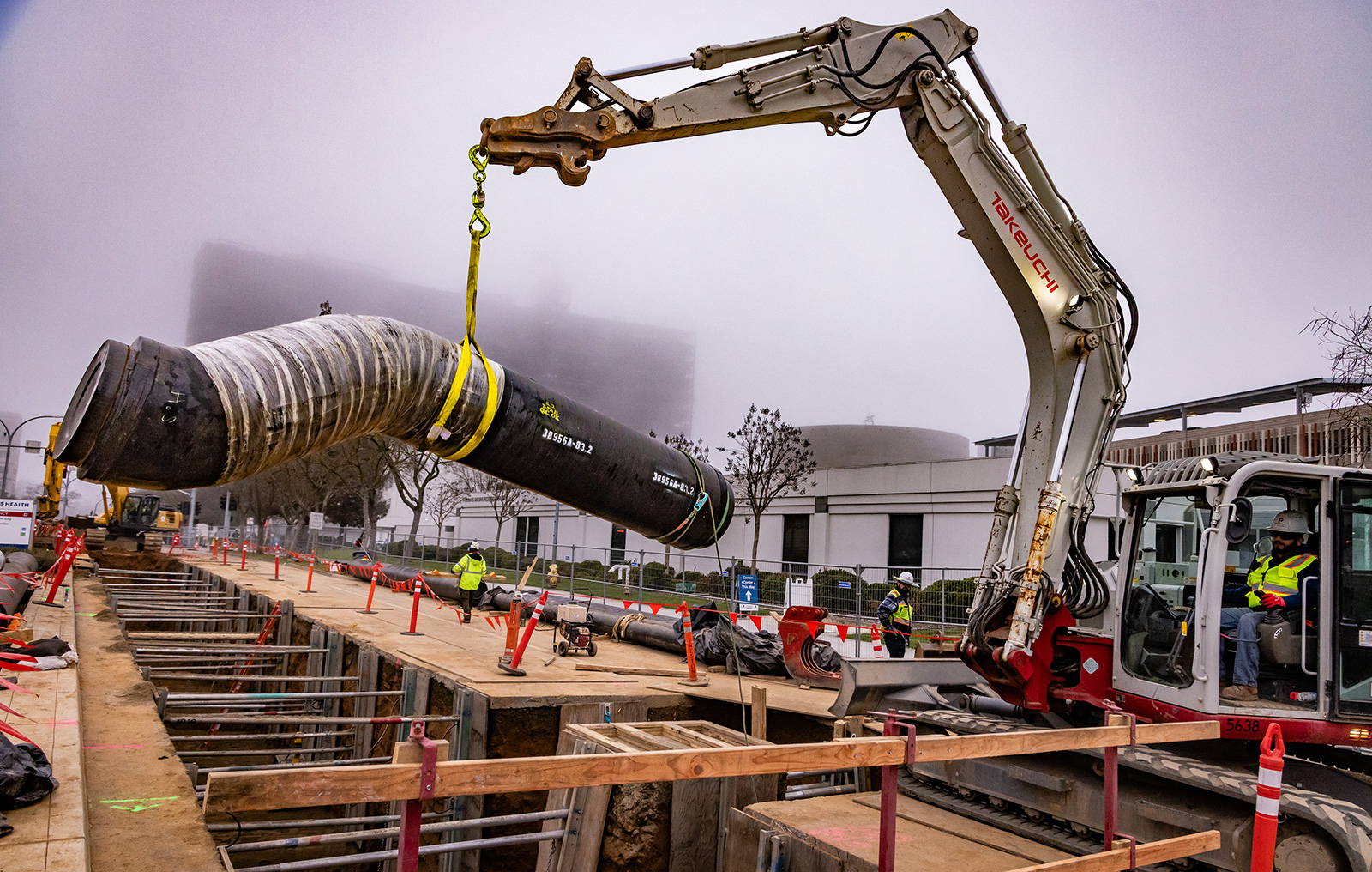 Urban pipe installation