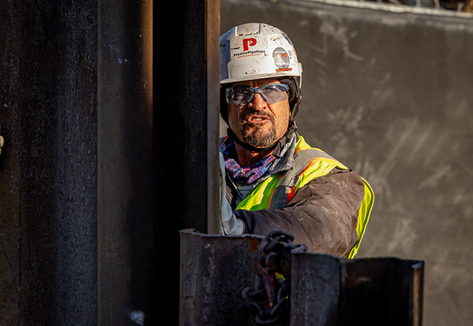 Pipeline worker portrait